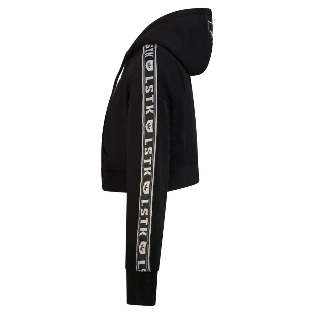 LSTK Cropped Kapuzenpullover Logo Schwarz – Bild 2