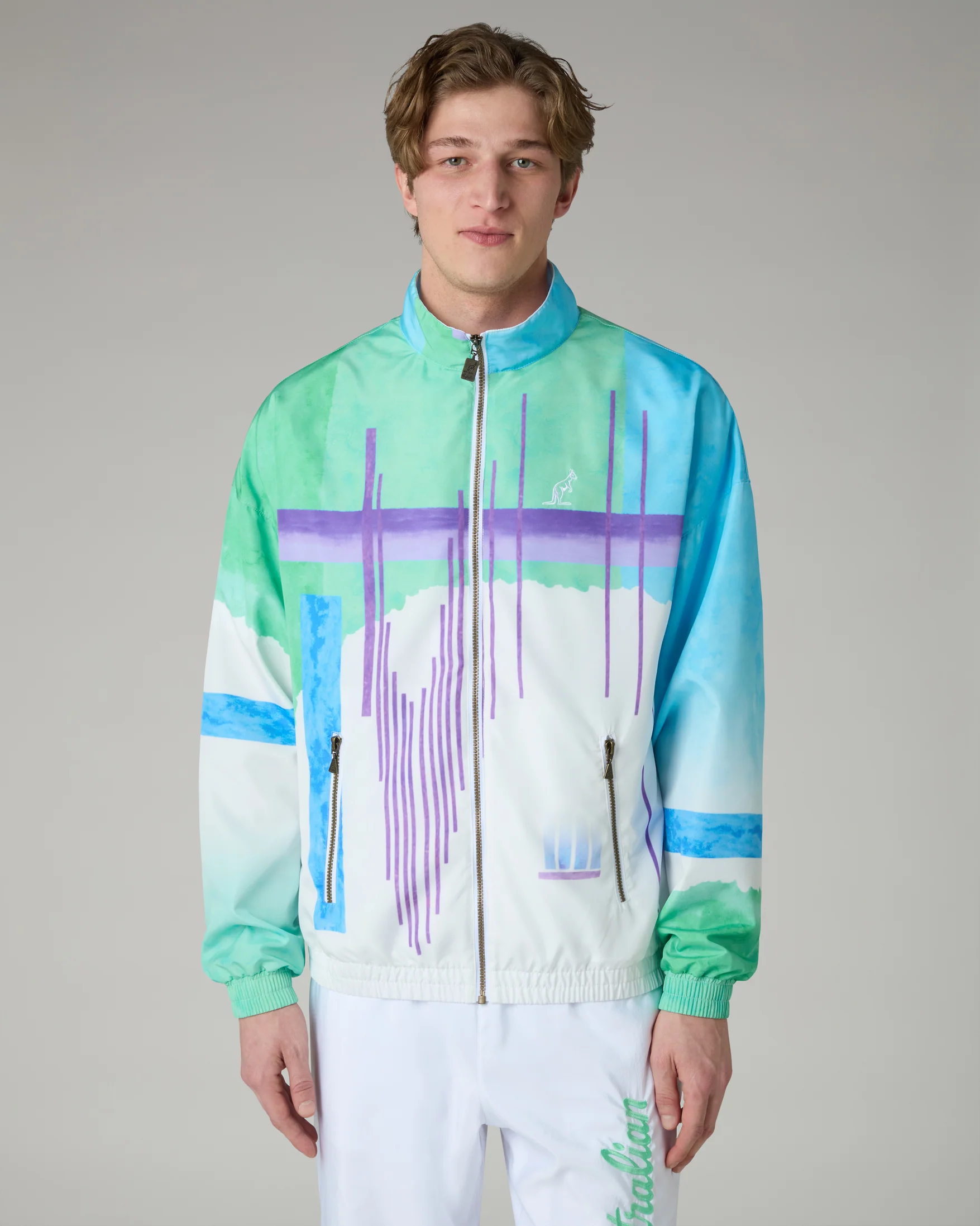 Australian tracksuit jacket Print Smash ARUGX00002 GORA01 283 Bright Green - Image 2