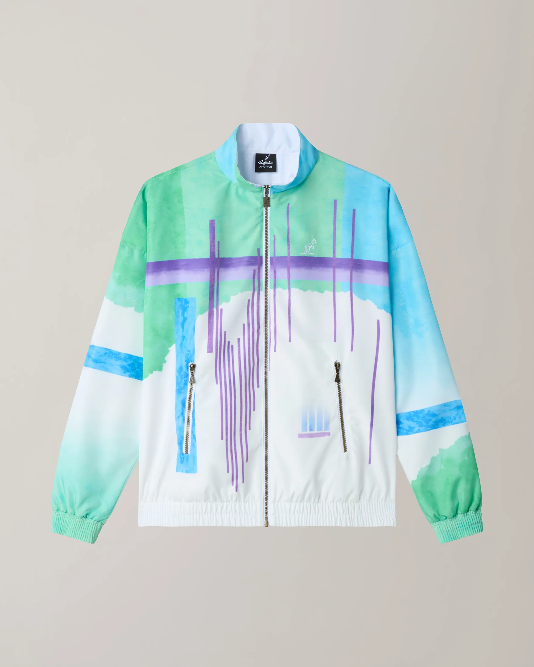 Australian tracksuit jacket Print Smash ARUGX00002 GORA01 283 Bright Green